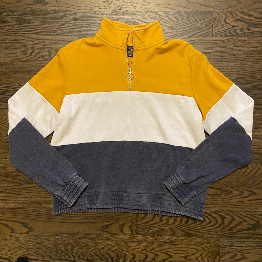 NWOT Color Block Quarter Zip Sweatshirt